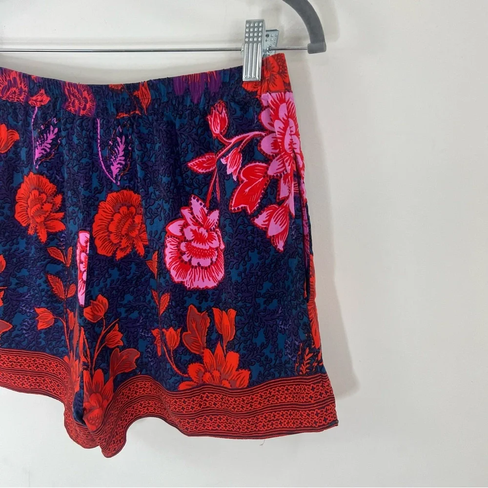 Ett:Twa by Anthropologie Wynnewood Floral Print High Rise Shorts Size Small